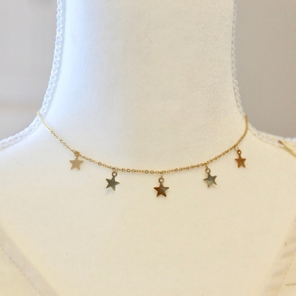 Stainless Steel Little Stars Choker - Picture 3 of 4